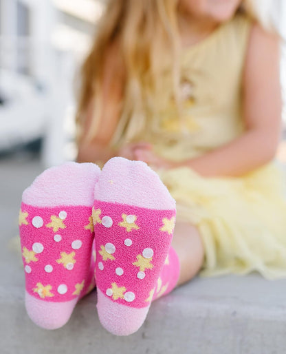 Jefferies Socks Slipper Socks Jefferies Socks - Calcetines de unicornio y arco iris coloridos para niña, paquete de 2, multicolor, XS Niñas
