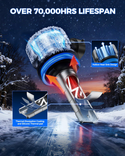 Marsauto Foco LED Antiniebla H11/H16/H8 MF1A H11Y | Amarillo, 14000 lm, 3000K, paquete de 2, 70,000 horas, IP68