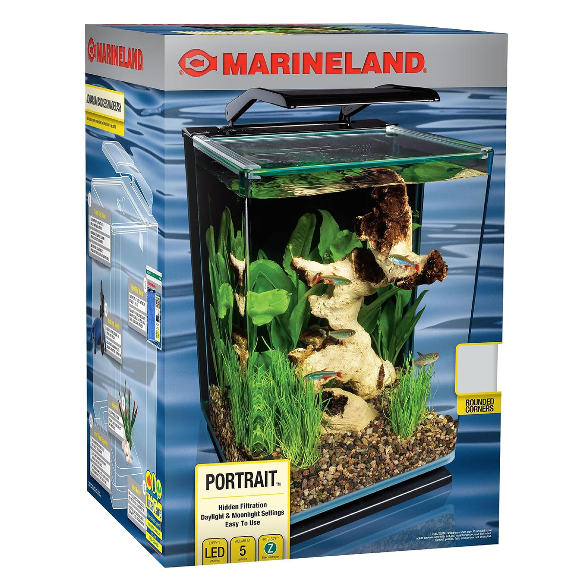 Marineland ML90609 Portrait Aquarium Kit, 5-Gallon