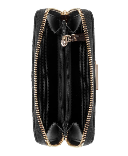 GUESS CARTERA EDITA LARGE ZIP AROUND COLOR NEGRO