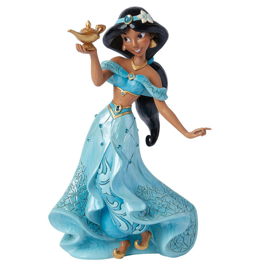 Enesco Disney Traditions Collection by Jim Shore Aladdin - Figura de lujo de princesa encantada jazmín, resina de piedra, pintada a mano, cifras de jazmín, Disney, decoración del hogar, estatua