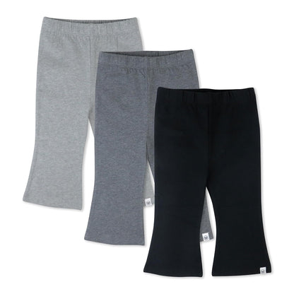 HonestBaby Paquete de 3 Pantalones Acampanados Pantalones Niñas