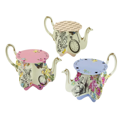 Talking Tables Truly Alice - Soporte para magdalenas de tetera para una fiesta de té, multicolor (paquete de 6)