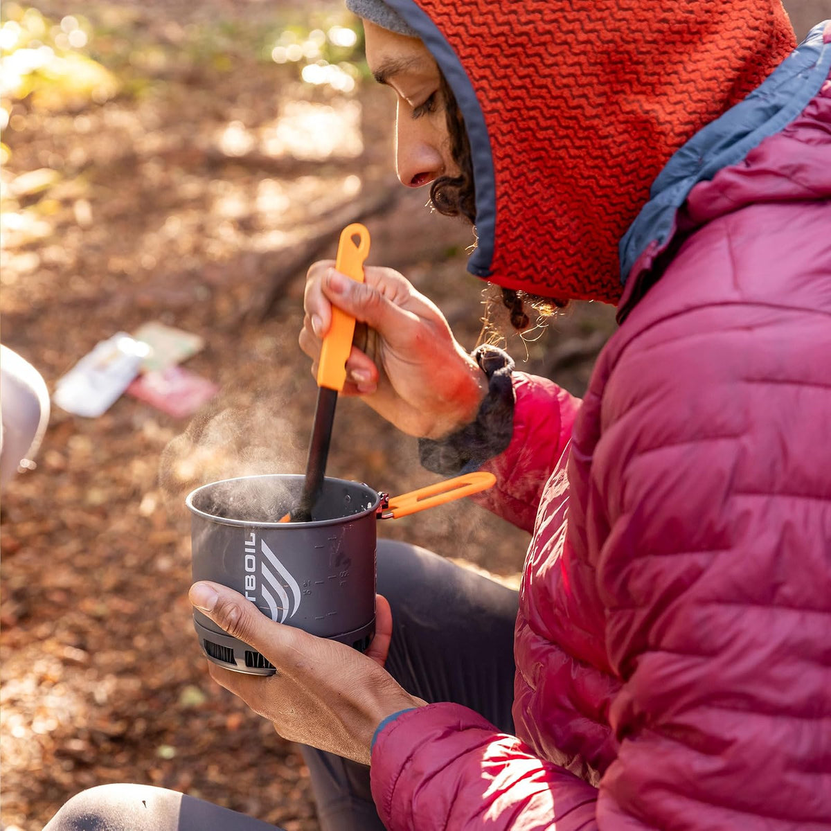 Jetboil TrailWare - Tenedor para mochilero y camping, juego de utensilios de cuchillo y cuchara, ligero, compacto y extensible