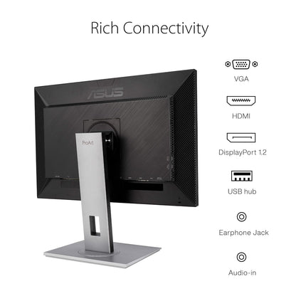 Asus Monitor Profesional 24.1" ProArt PA248QV animación, edición de vídeo y fotografía, IPS, 2K, precisión de Color, precalibrado de fabrica para una precisión de Color