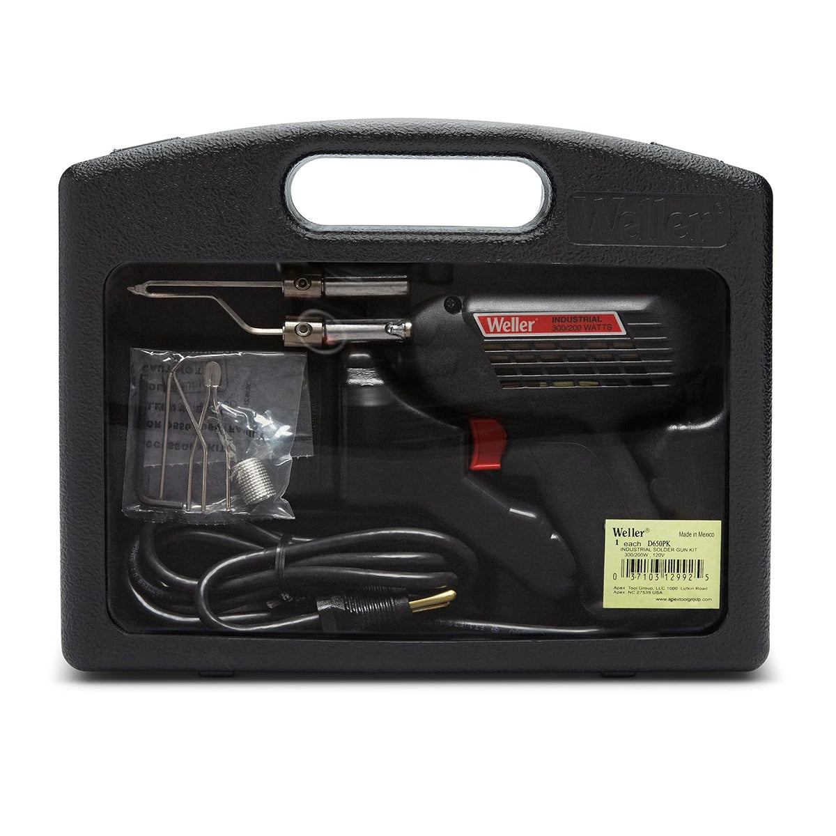 Weller Kit de pistola de soldadura industrial 300W/200W 120V- D650PK