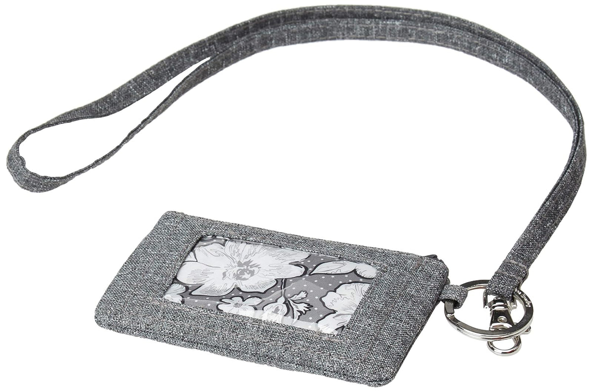 Vera Bradley Reciclado Lighten Up Reactive Zip ID Case y Lanyard Combo