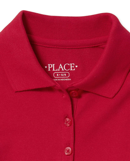 The Children's Place Polo de Manga Corta, Paquete de Dos Camisa para Niñas