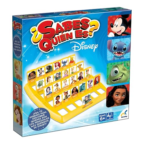 Disney Juego de Mesa Infantil ¿Sabes Quién Es? Novelty Corp | Adivina los Personajes, Diversión Familiar