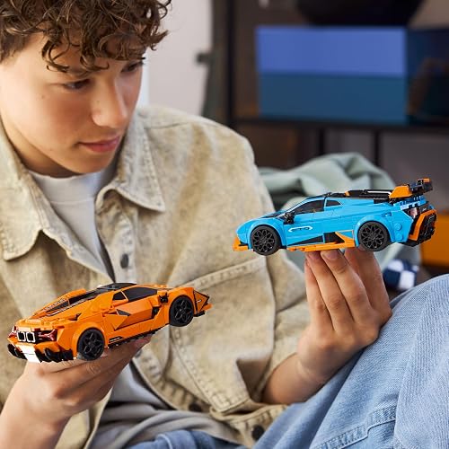 LEGO Speed Champions Lamborghini Revuelto y Huracán STO Set de Construcción de Autos de Juguete y Kit de Modelos, Juego con Vehículos y 2 Minifiguras de Conductores 77238