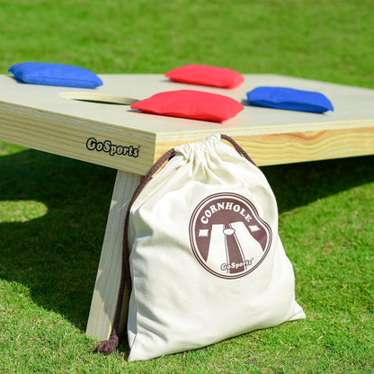 GoSports - Puf con Capacidad para 8 Bolsas de puf, Color Azul Marino, Gris y Natural