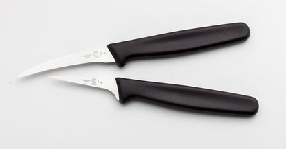 Mercer Culinary Juego de cuchillos para tallar frutas tailandesas, 2 pulgadas y 2.5 pulgadas, negro