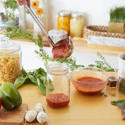 RSVP International Endurance Canning Collection - Acero inoxidable 18/8 no reactivo, apto para lavaplatos, cucharón, 13-1/2 pulgadas