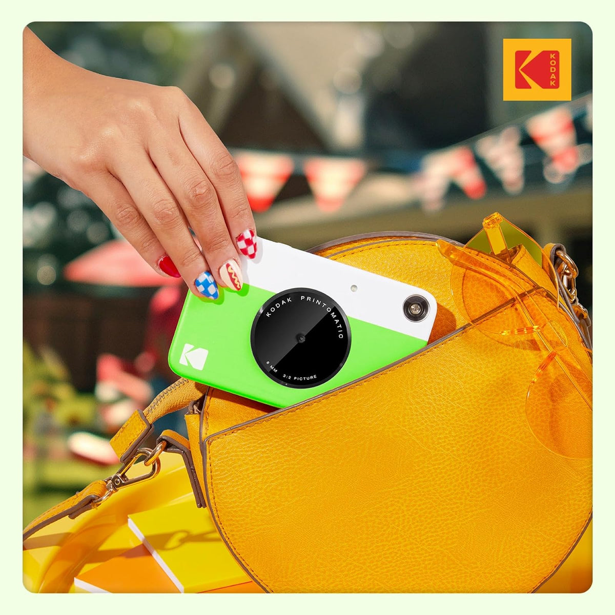 Kodak Cámara Digital de impresión instantánea (Verde)Impresión a Todo Color en Papel Fotográfico Zink 2 x 3 Pulgadas Papel Adhesivo– Imprime Recuerdos al Instante