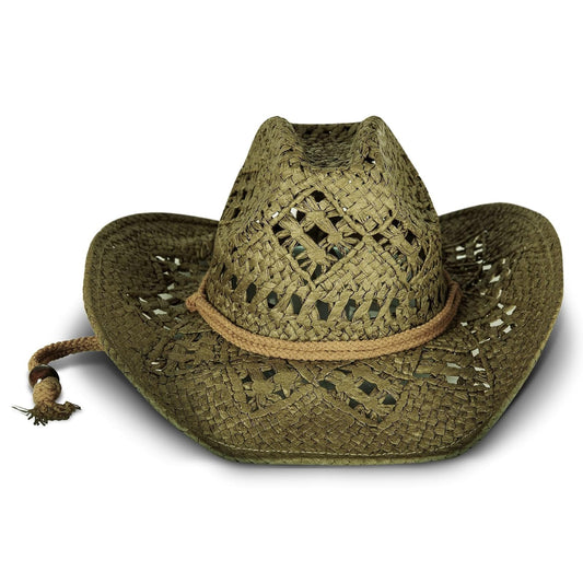 Lucky Brand Straw Western Hat with Braided Band Sombrero de Vaquero Mujer