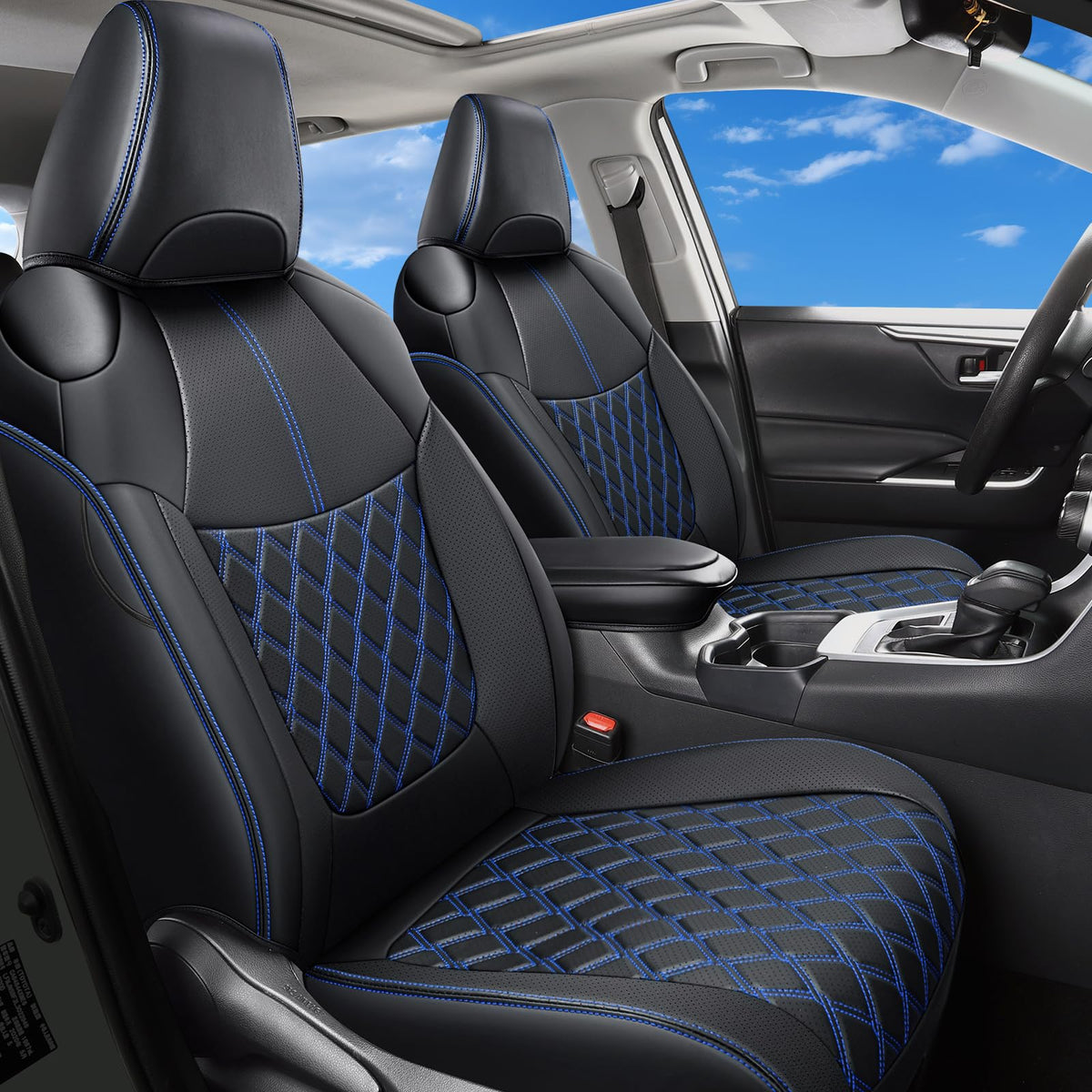 Cubreasientos de Huidasource para Auto, Juego Completo, Protector de Asiento de Cuero para Toyota RAV4, Compatible con Toyota Rav4 2019-2024 XLE LE XLE Premium Limited (No para Hybrid/Adventure/TRD