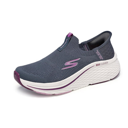 Skechers Max Cushioning Elite 2.0 Eternal Tenis Sin Cordones para Mujer - 26.0 cm - Carbón, borgoña