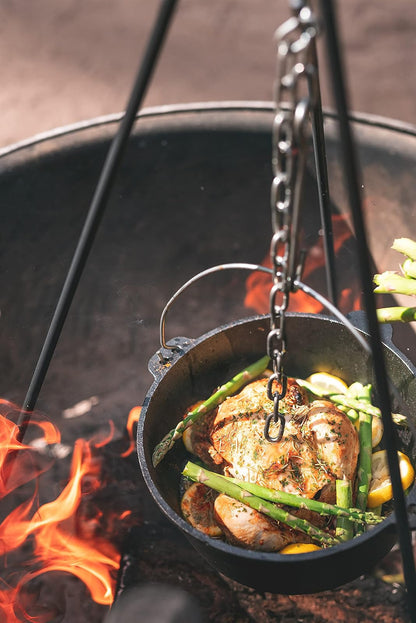Stansport Cast Iron Camping Tripod for Outdoor Campfire Cooking