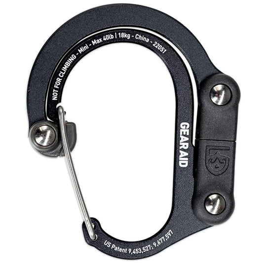 GEAR AID HEROCLIP Mosquetón Clip y Gancho (Mini) para Viajes, Equipaje, Bolso y Bolsas pequeñas