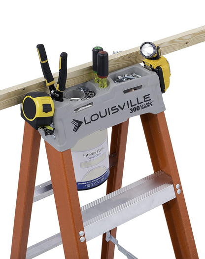 Louisville Ladder Resistente escalera de fibra de vidrio, capacidad de 136.08 kg, 1.21m (4ft), Anaranjado