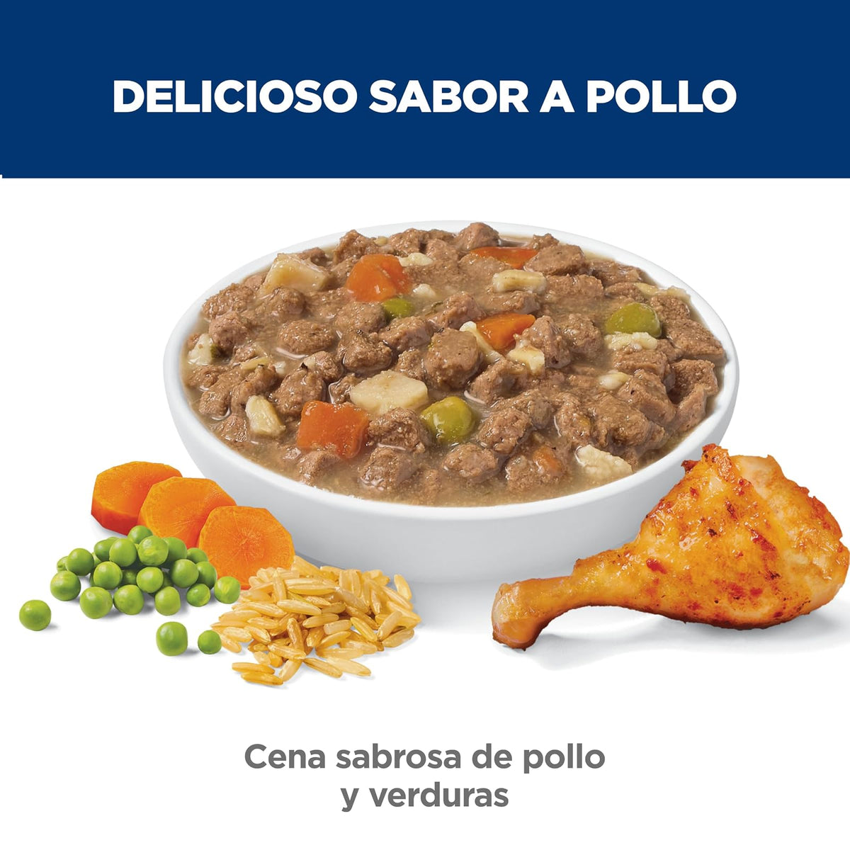 Hill's Science Diet Alimento Húmedo para Perro Senior Pollo 12 Pack 99G | Alimento húmedo Hill's para perro, pollo real, razas pequeñas, soporte envejecimiento, salud de corazón y riñones