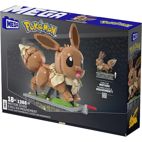 Mega Pokémon Juguete de Construcción Eevee con Movimiento para Adultos