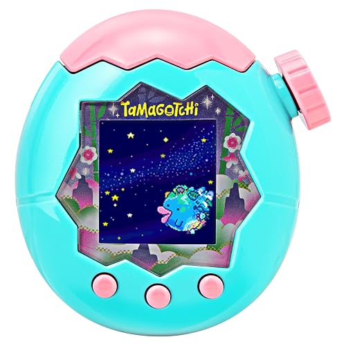 TAMAGOTCHI Paradise Bosque de Jade, Mascota Electrónica Virtual a Color con Zoom Interactivo, Conectividad Entre Dispositivos, Juguete Bandai para Niños