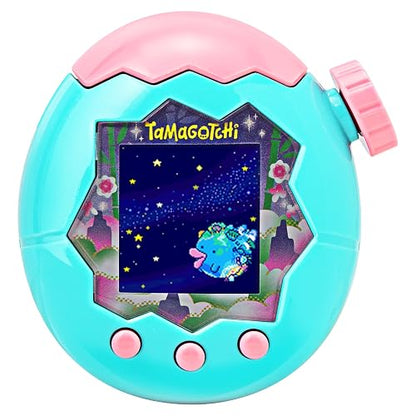 TAMAGOTCHI Paradise Bosque de Jade, Mascota Electrónica Virtual a Color con Zoom Interactivo, Conectividad Entre Dispositivos, Juguete Bandai para Niños
