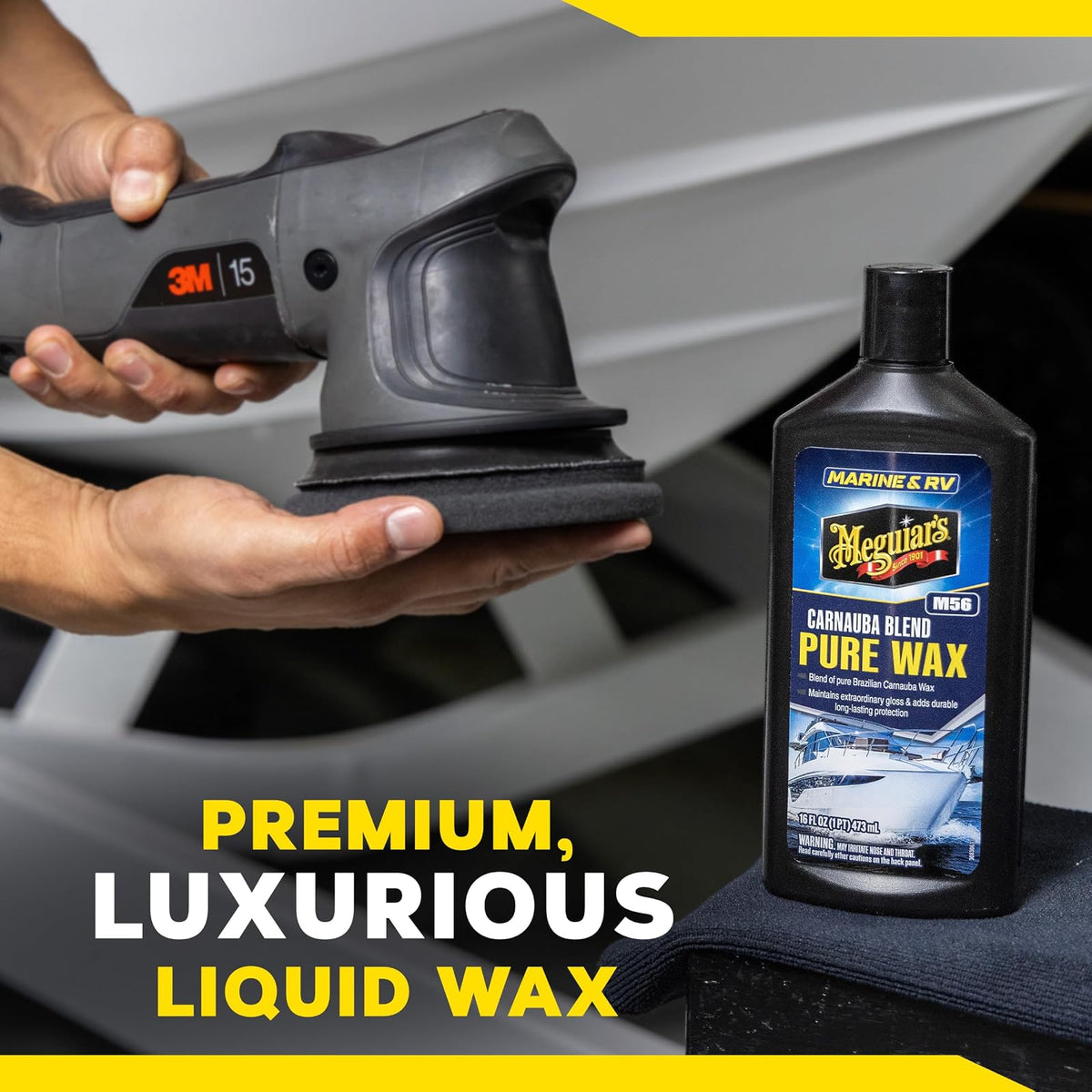 Meguiar's Cera Líquida M5616 para Vehículos Recreativos y Marinos, 476 ml