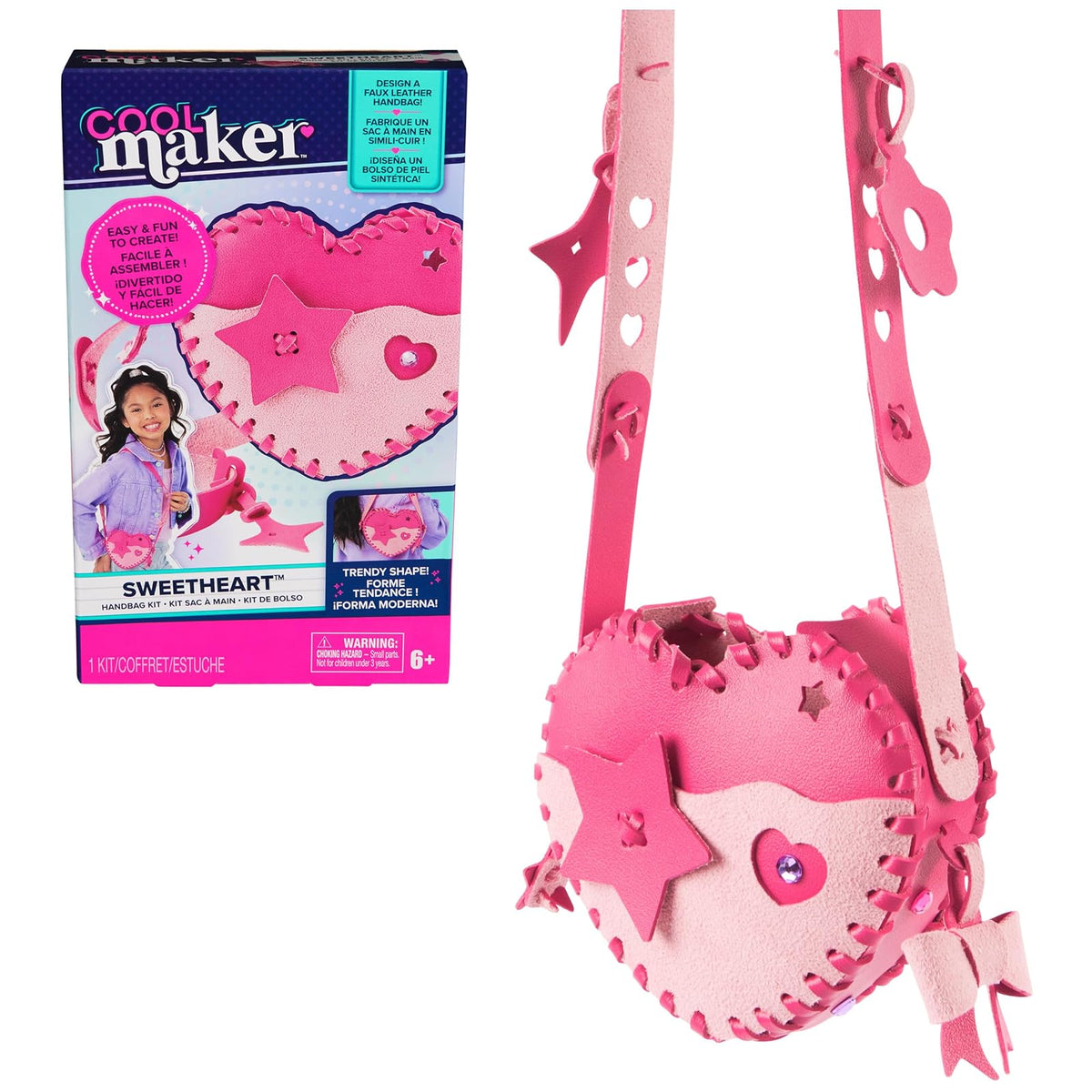 Cool Maker, Kit de Bolso de Amor, diseño de una Bolsa de Hombro de Piel sintética, Kit de Artes y Manualidades, Juguetes para niños para niñas a Partir de 6 años