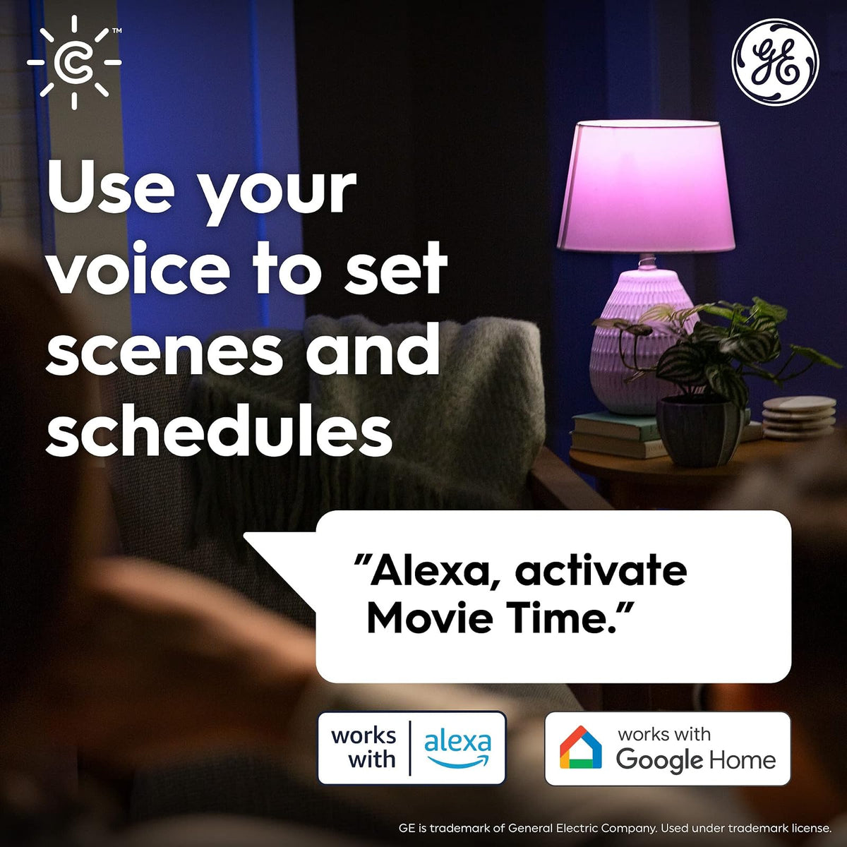 Cync GE Dynamic Effects - foco LED inteligente A19, luz WiFi inteligente que cambia de color, compatible con Alexa y Google Home (paquete de 2)
