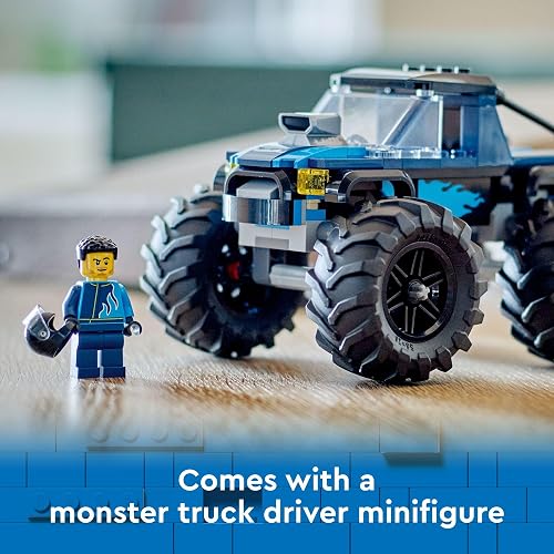 LEGO City Camioneta Monstruo Azul Juego de Juguetes con un vehículo Todoterreno para Mayores de 5 años 60402