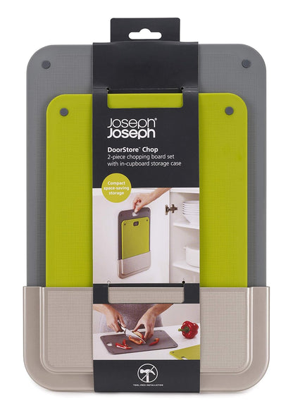 Set de 2 tablas DoorStore Chop | 2 piezas, estuche de almacenamiento delgado, instalación fácil sin herramientas
