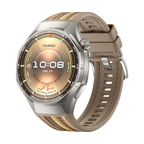 HUAWEI Watch GT 6 Pro Smartwatch 46mm Reloj Inteligente Hombre, Café | 1.47''AMOLED Pantalla, 21 Días de Batería, Ciclismo, GPS, NFC, ECG, SpO2, Compatible con iOS y Android