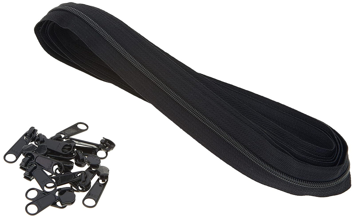 ByAnnie ZIPYD-105 Zippers by Yard, Black - Negro