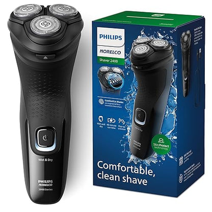 Philips Norelco Shaver 2400, Afeitadora eléctrica inalámbrica recargable con recortadora emergente, X3001/90