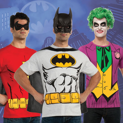 DC Comics Batman T-Shirt With Cape And Mask, Black, X-Large