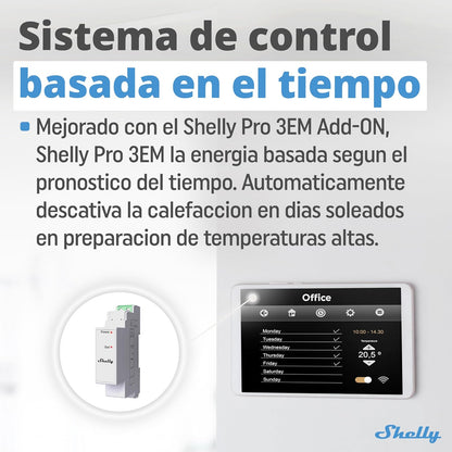 Shelly Pro 3EM Switch Add-On | Complemento Para Shelly Pro 3EM Contactos Secos Montaje en Carril DIN | Domótica | Aplicación iOS Android | No Requiere Hub | Paneles Solares | Aerogeneradores