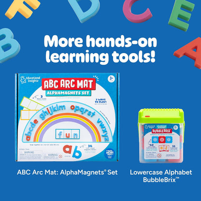Educational Insights Multicolored Uppercase AlphaMagnets. Juego de 42 Letras mayúsculas: Perfecto para la Escuela en el hogar y el Aula, a Partir de 3 años