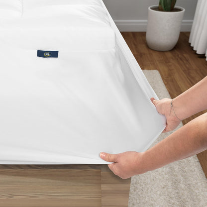 Serta Memory Flex - Cubrecolchón Suave para Cama King, Almohadilla de 2 Pulgadas, Protector de colchón Amortiguador Resistente a Las Manchas con Bolsillo de 15 Pulgadas para un Ajuste Seguro, Lavable