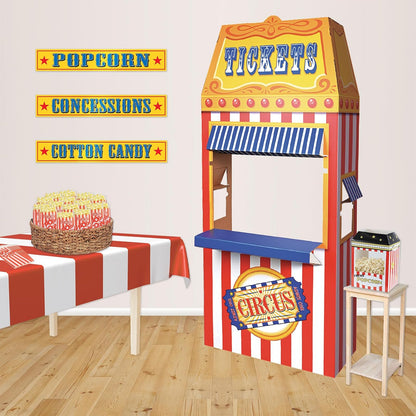 Beistle - Accesorio para fotomatón de Circo 3D, Billete de cartón, decoración de Fiesta temática de Carnaval, Suministros Divertidos para Fiestas, 6 pies 1 Pulgada x 35.2 Pulgadas