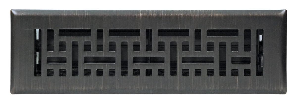 Accord Ventilation AMFRRBB210 Wicker Design Floor Register, Oil Rubbed Bronze, 2" x 10", Brown - Bronce frotado con aceite - 2" x 10"