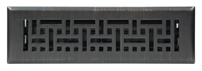 Accord Ventilation AMFRRBB210 Wicker Design Floor Register, Oil Rubbed Bronze, 2" x 10", Brown - Bronce frotado con aceite - 2" x 10"