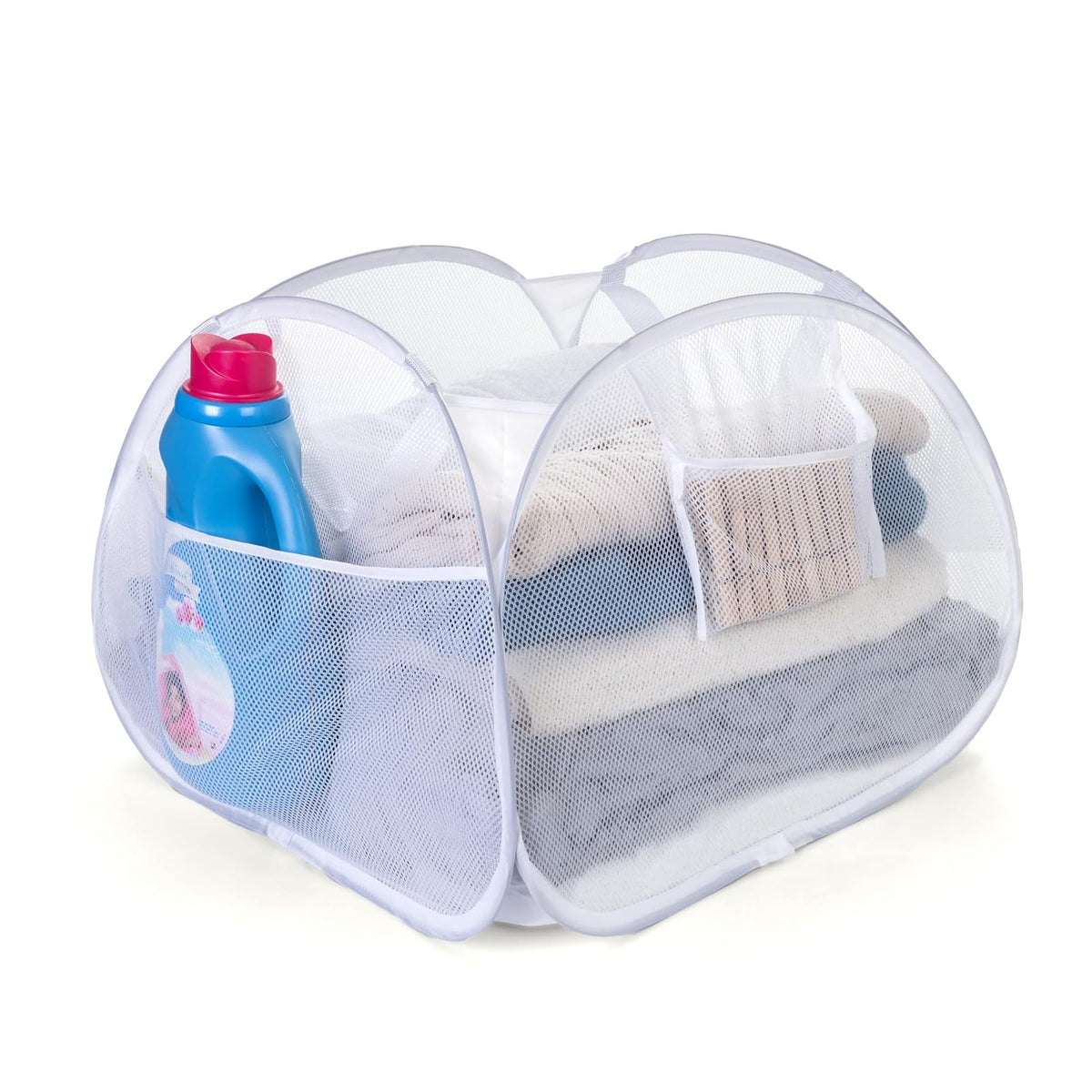 Pro-Mart DAZZ Deluxe Pop-Up Hamper, Pyramid, White