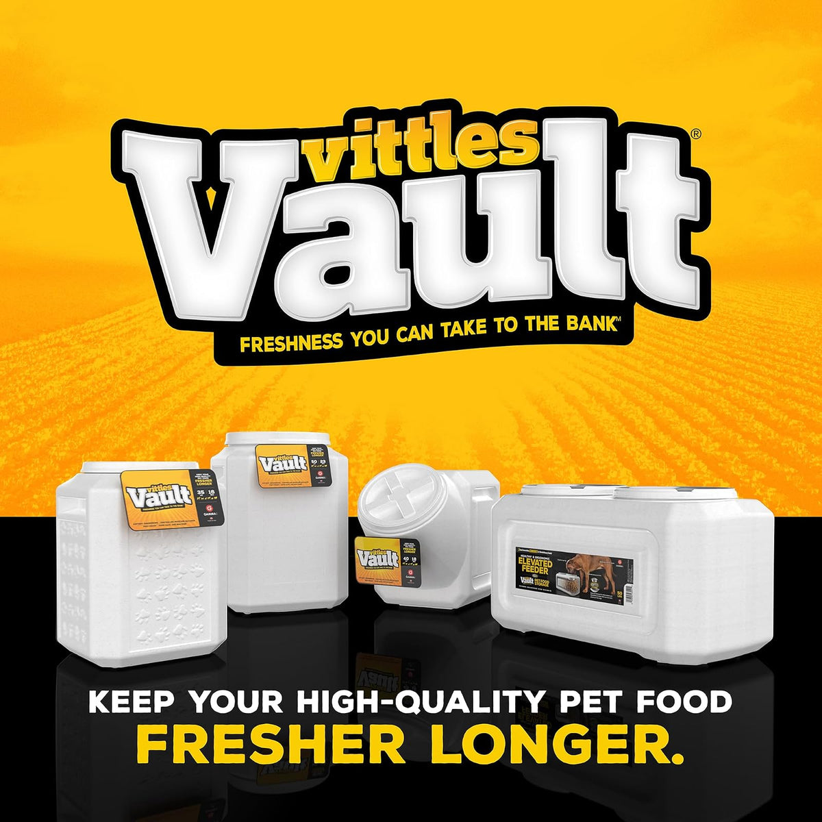 Gamma2 - Vittles Vault Outback - Recipiente hermético para almacenamiento de alimentos para mascotas, Granito cálido 50 Pound