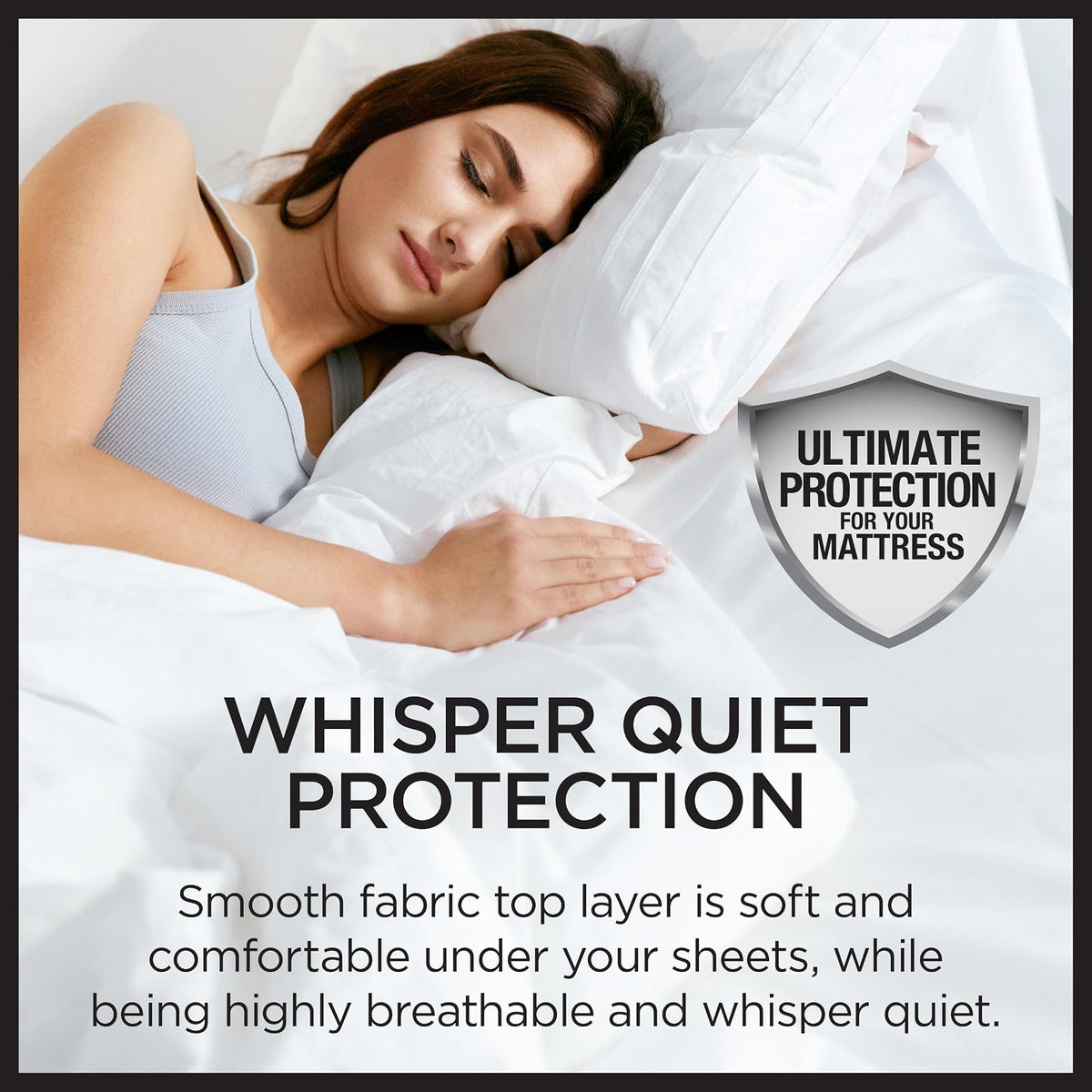 Protect-A-Bed - Colchón Esencial Queen, 100% Impermeable, Barrera contra ácaros, Transpirable y silenciosa, antimicrobiana, se Adapta a colchones de 11 a 18 Pulgadas