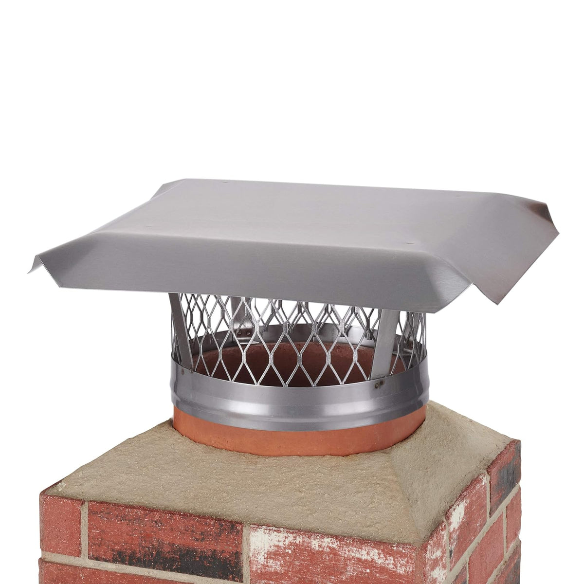 HY-C LC10 - Abrazadera redonda de acero inoxidable en tapa de chimenea de un solo conductor, 25,4 cm