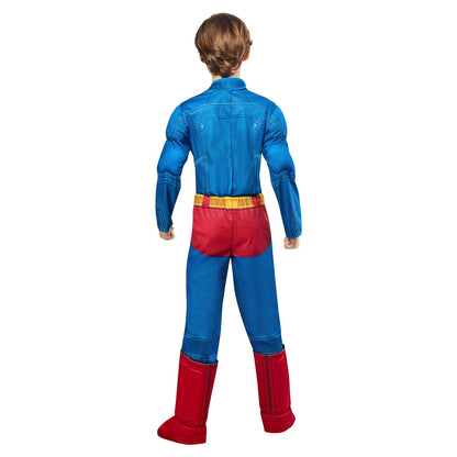Rubies Superman Deluxe Kids Boys Costume Jumpsuit with Shoe Covers and Cape