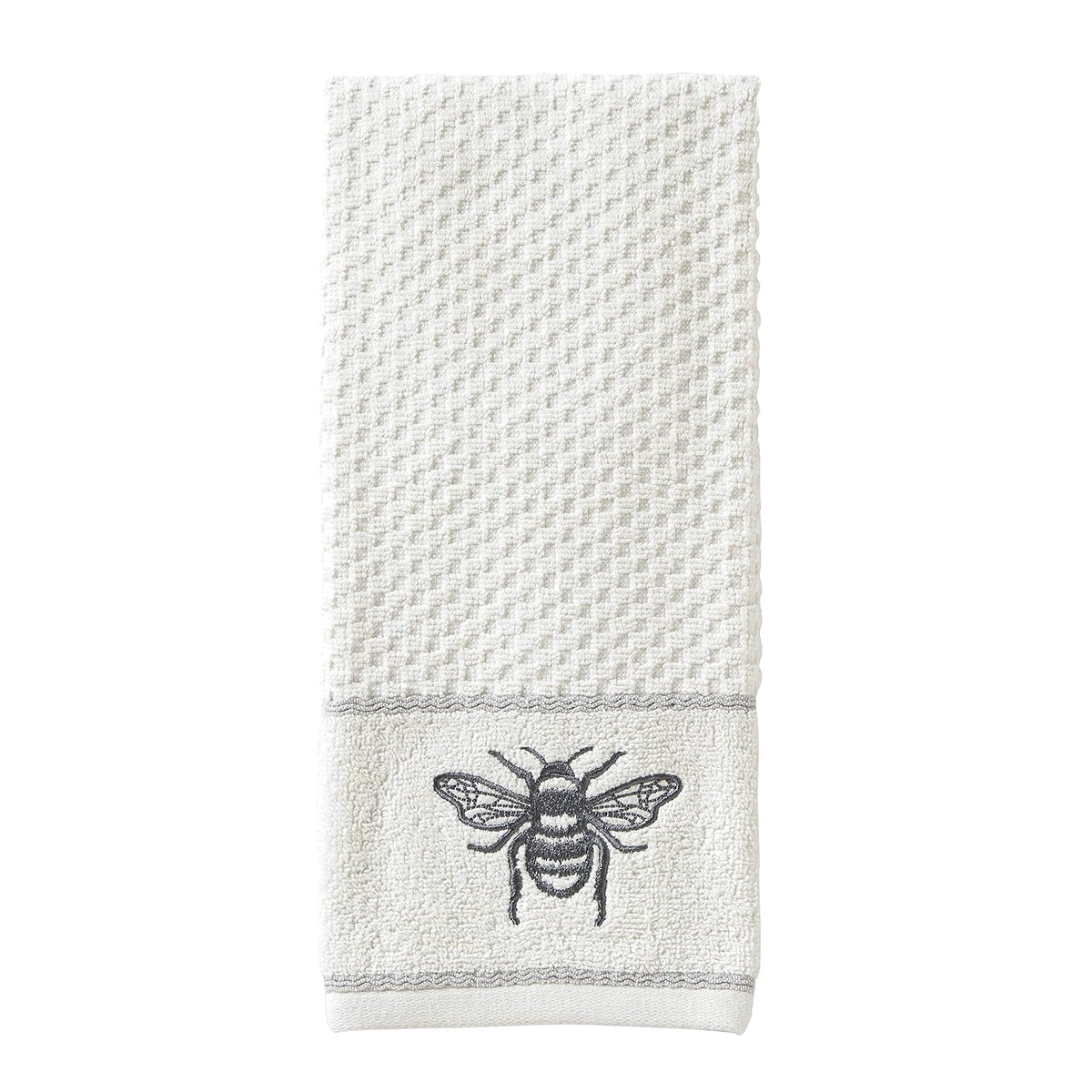 SKL Home Farmhouse Bee - Juego de Toallas de Mano, Color Blanco, 16 x 25 Pulgadas