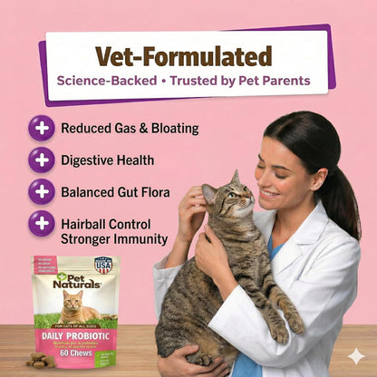 Pet Naturals Suplementos Naturales Digestión Diaria para Gatos